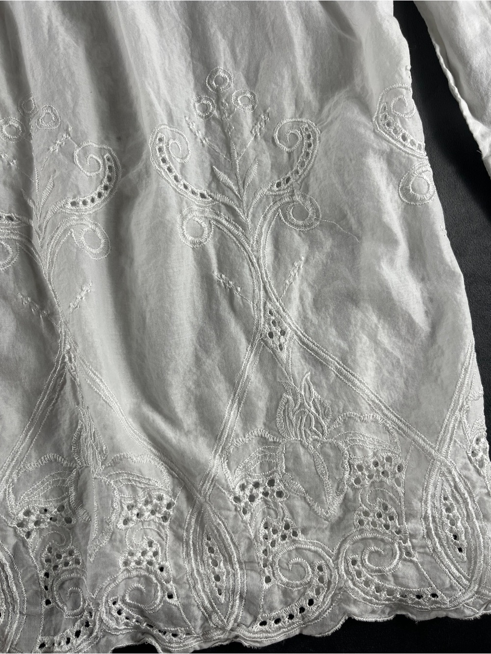 Coldwater Creek Women's Embroidered Tunic Peasant BOHO White Blouse Size 2X - Picture 10 of 13
